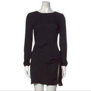 Reformation side slit LBD long sleeve dress